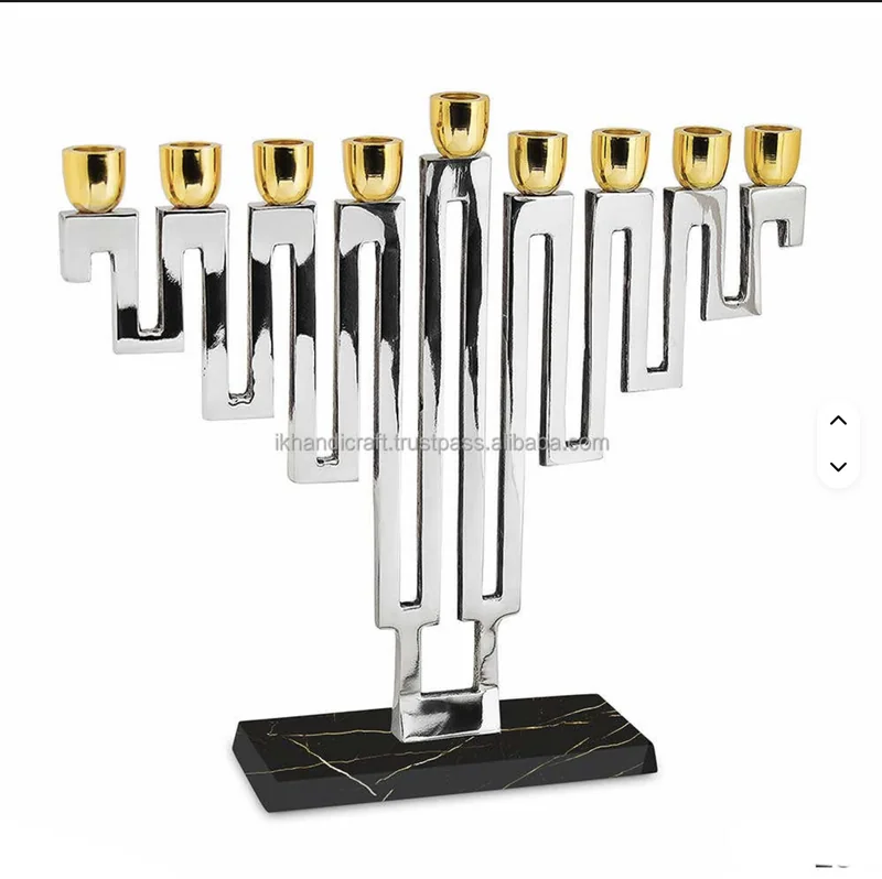 2 Tone Menorah Candlestick holder