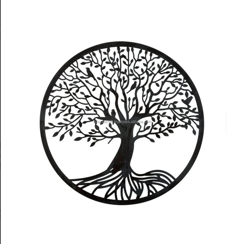 Tree of life rustic hanging metal wall art